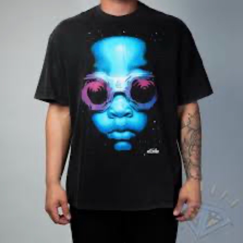 Hellstar  futuristic face With glasses shirts tee men’s gradient color